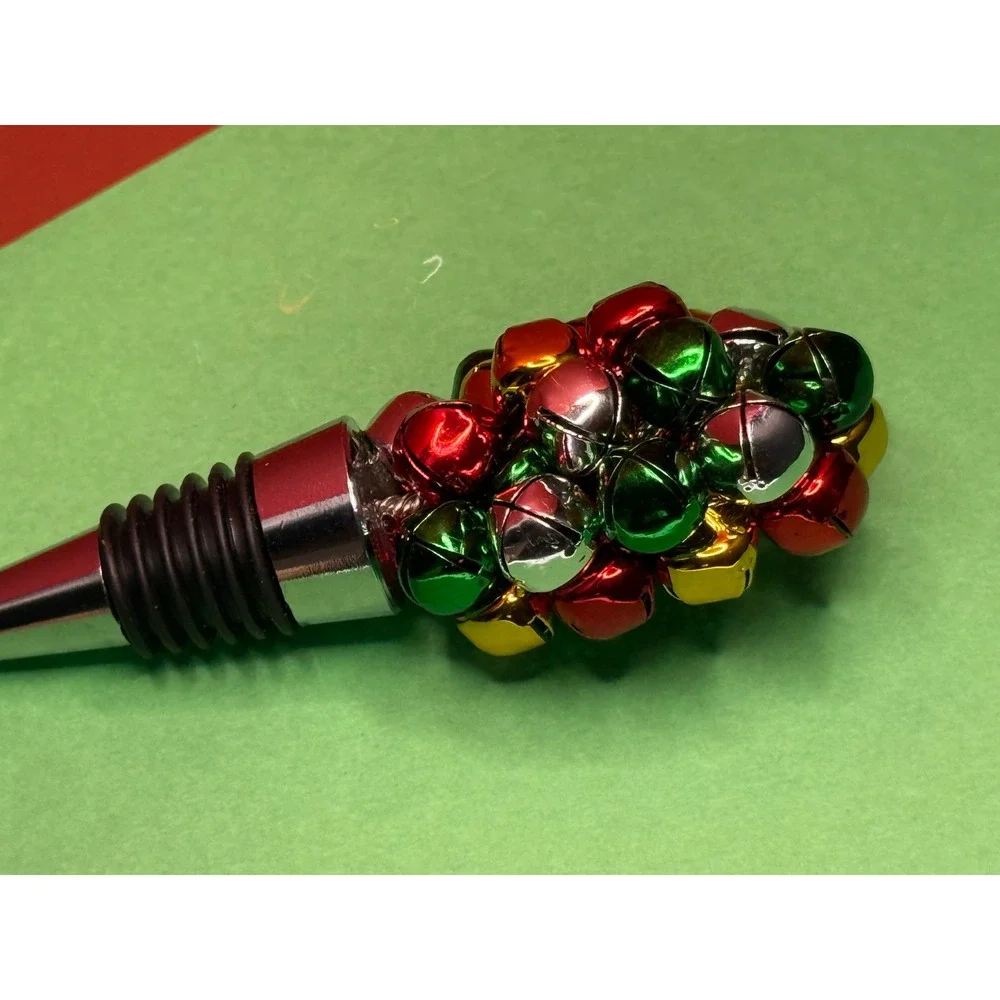 Ashley Nicole Designs Christmas Jingle Bell Bottle Stopper Holiday Wine Decor
